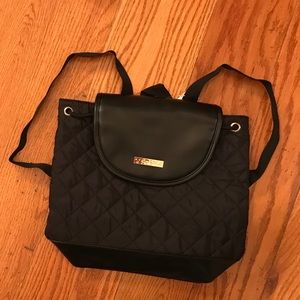 NWT Casual Quilted Backpack, Black